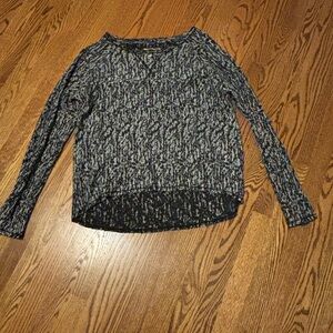 May Marc New York Patterned Long Sleeve top sz xl